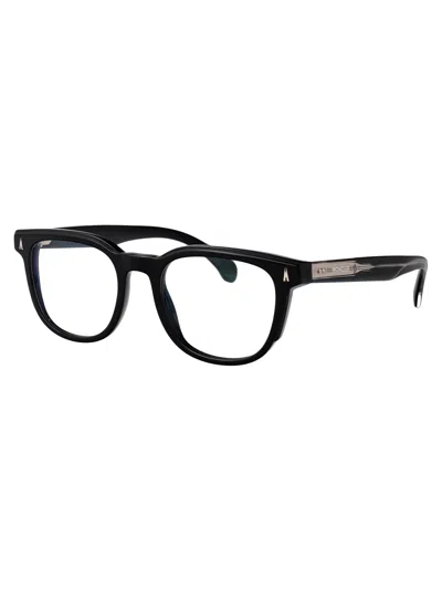 Moncler Nero Lucido Acetate Glasses In Black