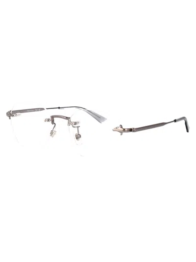 Montblanc Ruthenium-ruthenium-transparent Metal Glasses In Metallic
