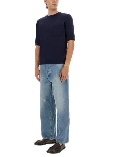 Moschino Pocketed T-shirt With Ribbed Cuffs And Hem