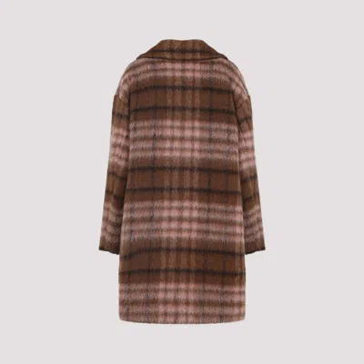 Moschino Double-breasted Plaid Coat With Warm Acrylic Blend In Multi