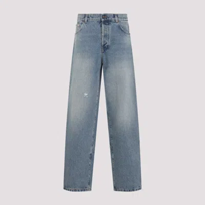 Moschino Relaxed High-waist Jeans With Classic Five-pocket Styling In Blue