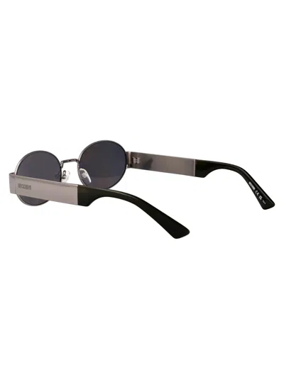 Moschino Couture Ruthenium Metal Sunglasses In Brown