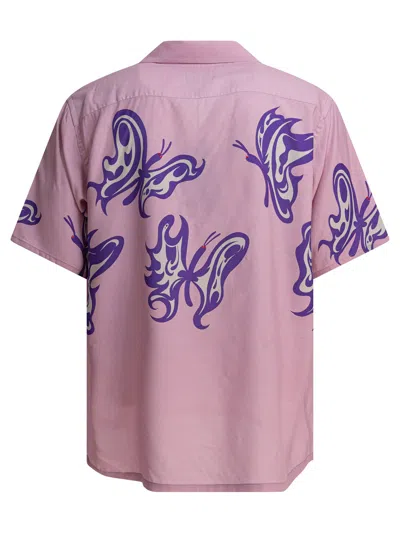 Needles Short Sleeves Butterfly Print Shirt
