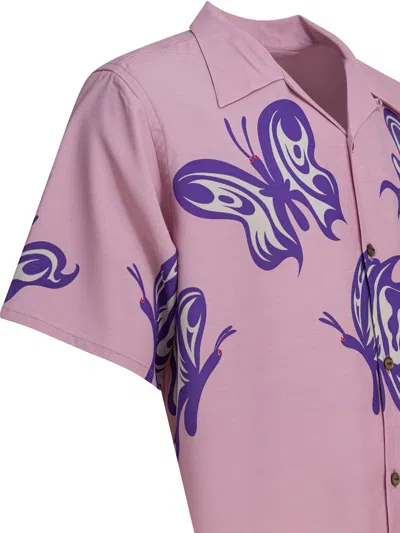Needles Short Sleeves Butterfly Print Shirt