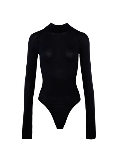 Nensi Dojaka High Neck Bodysuit With Back Tie
