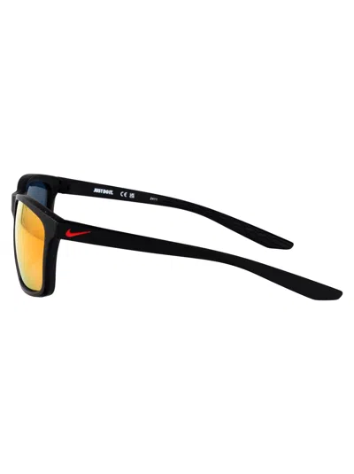 Nike Matte Black/grey/infrared Acetate Sunglasses In Black