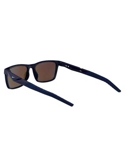 Nike Navy / Polar Blue Mirror Acetate Sunglasses In Blue
