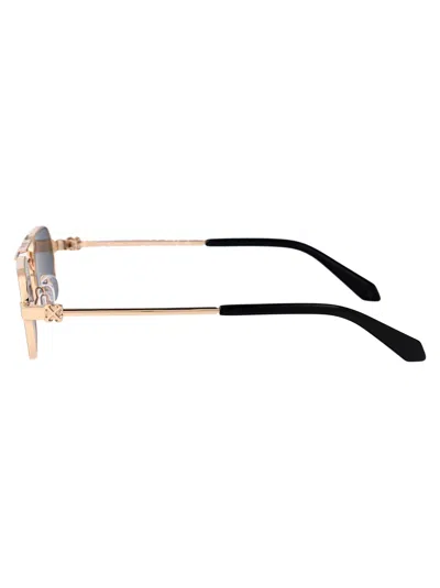 Off-white Gold Dark Grey Metal Sunglasses