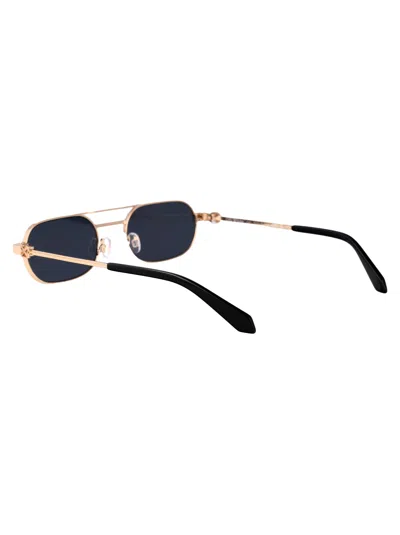 Off-white Gold Dark Grey Metal Sunglasses