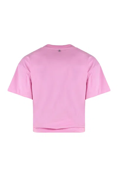 Rabanne Ribbed Neckline Cotton T-shirt With Metal Piercing