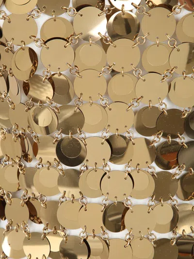 Rabanne Gold Sequins Top In Gold