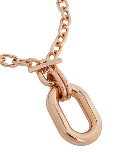 Rabanne Chunky Chain Oval Pendant Necklace In Gold