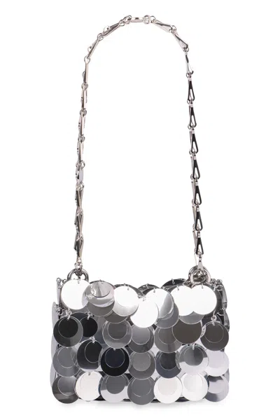 Rabanne Sparkles Discs Nano Bag In Silver