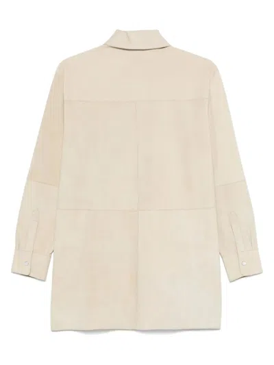 P.a.r.o.s.h Parosh Beige Capra Clothing Jackets In Neutral