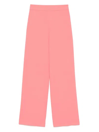 Patrizia Pepe Crepe Trousers In Purple