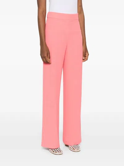 Patrizia Pepe Crepe Trousers In Purple