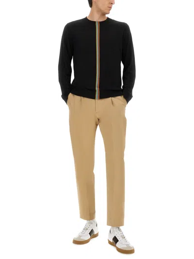 Paul Smith Merino Wool Jersey With Striped Detailing