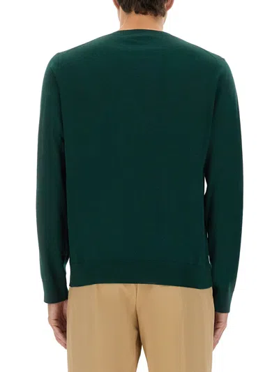 Paul Smith Jersey With Striped Detail In Green