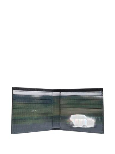Paul Smith Men Wallet Billfold Coin Printed Design In Black