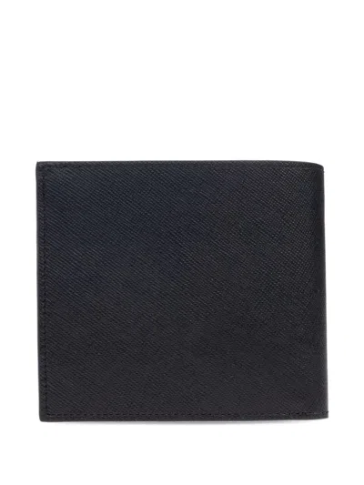 Paul Smith Men Wallet Billfold Coin Printed Design In Black