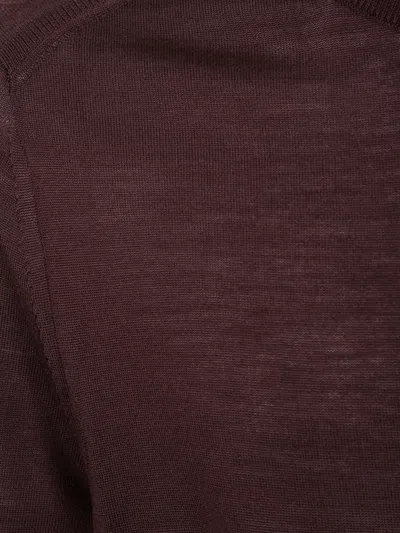 Paul Smith High-neck Zip-up Sweater In Brown
