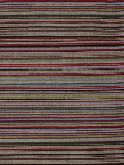 Paul Smith Men Signature Stripe Wool And Silk Scarf In Multi