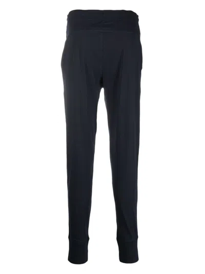 Paul Smith Cotton Lounge Trousers Ribbed Ankles In Blue