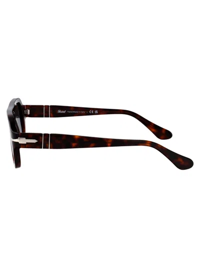 Persol Havana Acetate Sunglasses In Burgundy