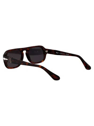 Persol Havana Acetate Sunglasses In Burgundy