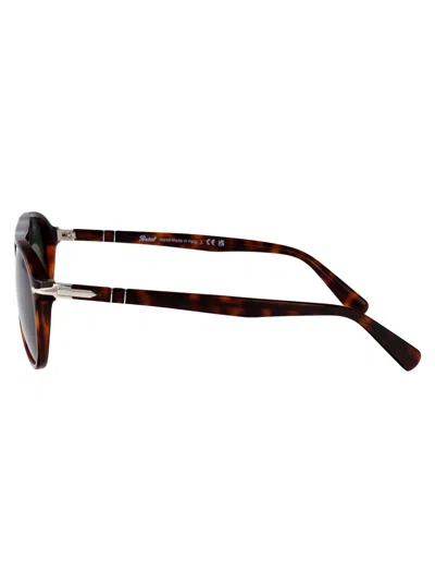 Persol Havana Acetate Sunglasses In Black