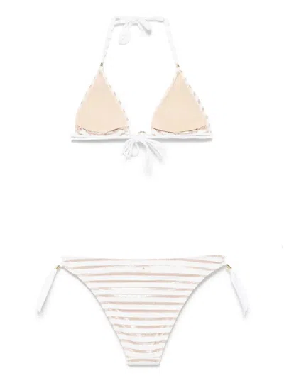 Pin Up Stars Marina Gold Triangle Bikini In Pink