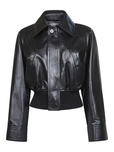 Bottega Veneta Women Black Lightweight Smooth Nappa Leather Jacket In Black