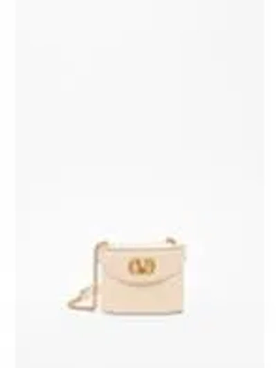 Valentino Garavani  Garavani Vain Vanity Bag In Shiny Calfskin Woman Butter Uni