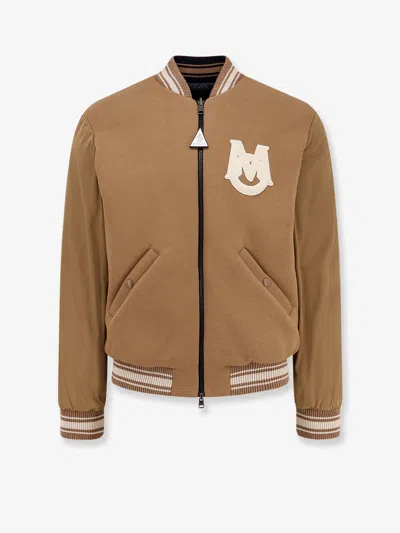 Moncler Vennes Reversible Down Bomber Jacket In Brown