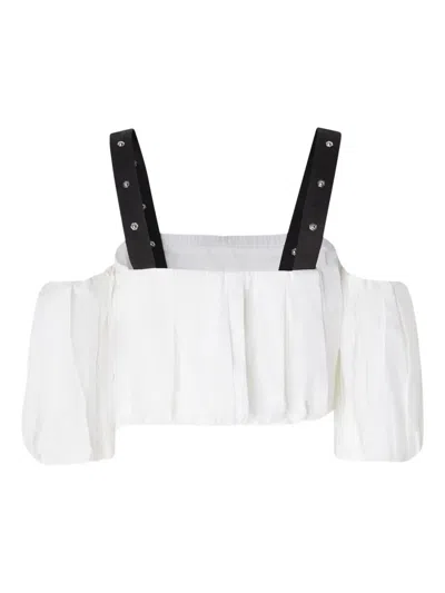 Pinko Balloon Sleeves Crop Top