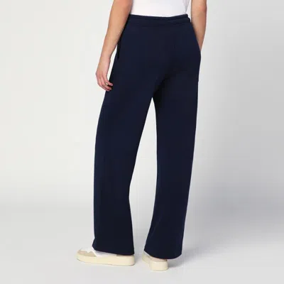 Polo Ralph Lauren Black Pants With Drawstring Elastic Waist And Pony Embroidery On The Side In Cotton Blend Woman