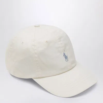 Polo Ralph Lauren White Baseball Cap With Logo In White