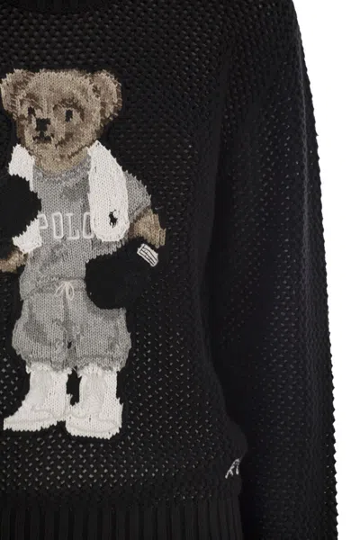 Polo Ralph Lauren 'polo Bear' Openwork Sweater