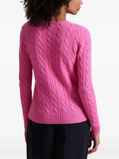 Polo Ralph Lauren Cable Knit Sweater With Round Neckline And Long Sleeves