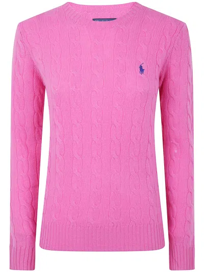 Polo Ralph Lauren Cable Knit Sweater With Round Neckline And Long Sleeves