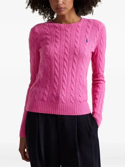 Polo Ralph Lauren Cable Knit Sweater With Round Neckline And Long Sleeves