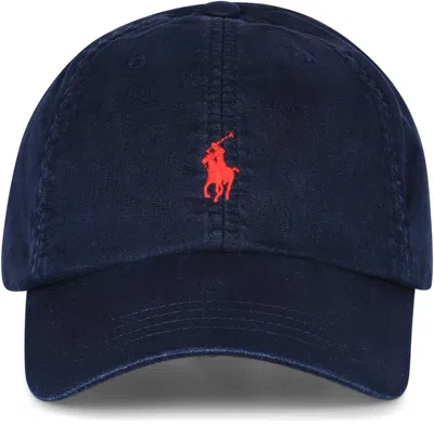Polo Ralph Lauren Black Baseball Cap With Logo Embroidery In Cotton Man In Black