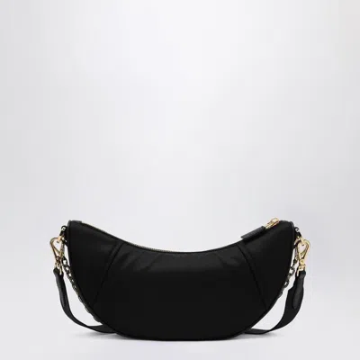 Prada Demi-lune Shoulder Bag Black In Re-nylon Women