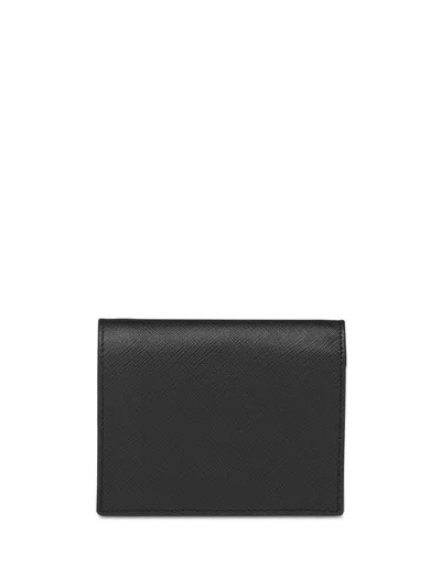 Prada Small Wallet In Saffiano In Black