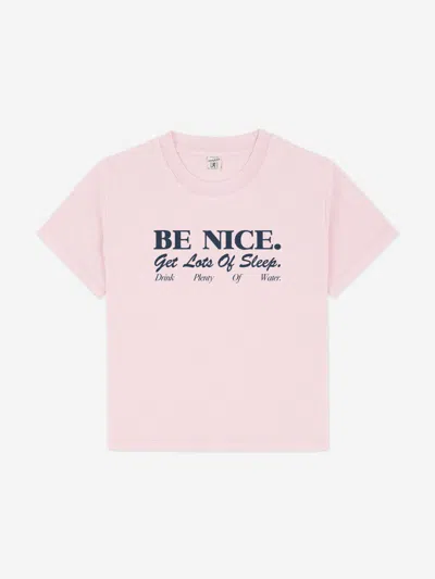 Sporty And Rich Sporty & Rich Kids Be Nice T-shirt In Pink