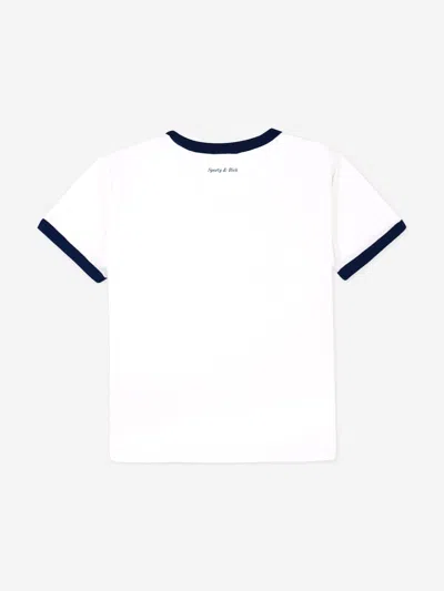 Sporty And Rich Sporty & Rich Kids Wellness Club Flocked T-shirt In White