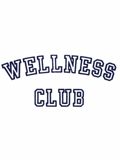 Sporty And Rich Sporty & Rich Kids Wellness Club Flocked T-shirt In White
