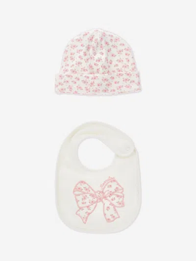 Monnalisa Baby Girls Bow Babygrow Set In Pink