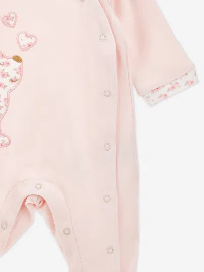 Monnalisa Baby Girls Puppy Babygrow In Pink