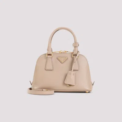 Prada Structured Calf Leather Shoulder Bag